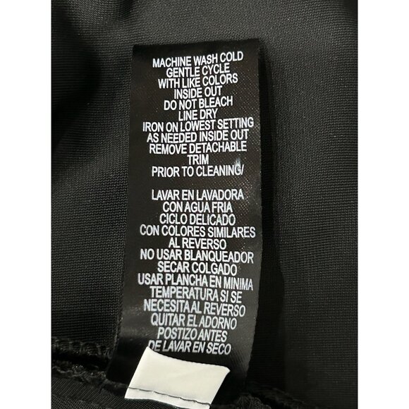 Sandra Darren Womens Black Sleeveless Velvet Dress Belted Size 12 - Picture 7 of 8